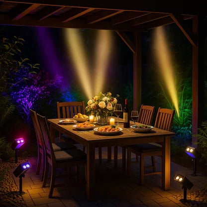 Eco-Friendly Solar-Powered Adjustable Spotlight