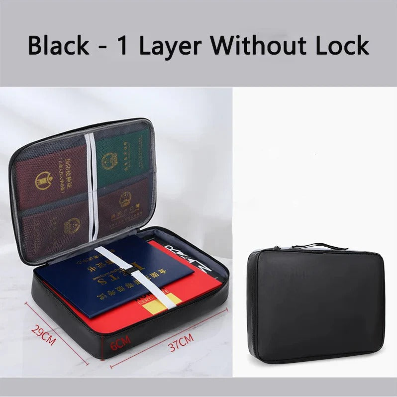 Multi-Layered Secure Document Holder for Travel and Storage