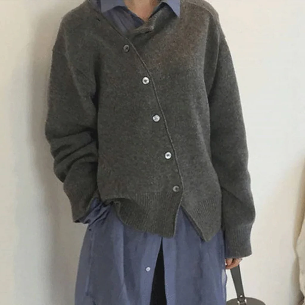 Luxurious Cashmere Wrap Jacket with Stylish Button Accents