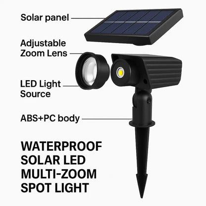 Eco-Friendly Solar-Powered Adjustable Spotlight
