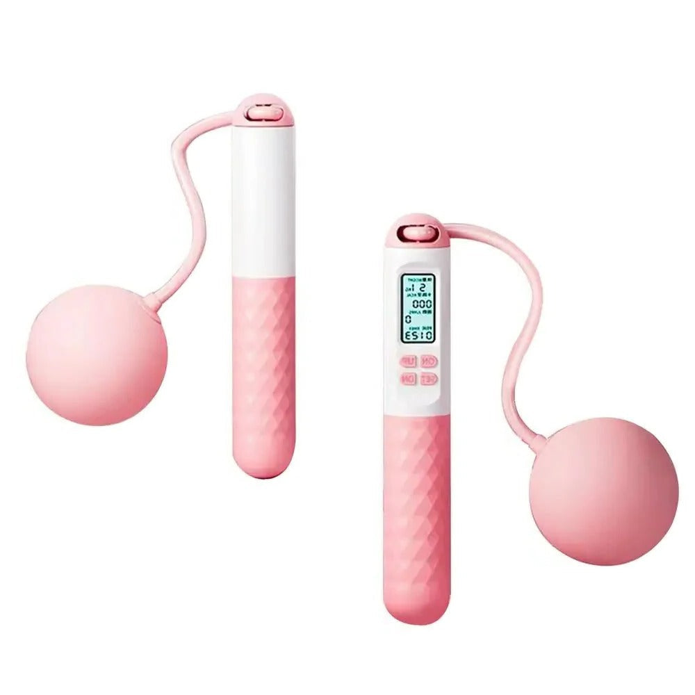 Compact Cordless Jump Rope with Weighted Grips and Tracker