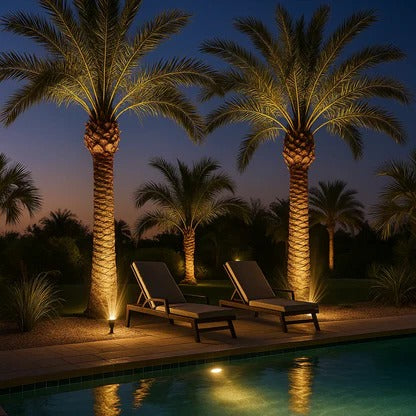 Eco-Friendly Solar-Powered Adjustable Spotlight
