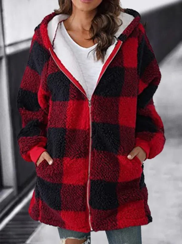 Cozy Checked Oversized Hoodie for Everyday Comfort