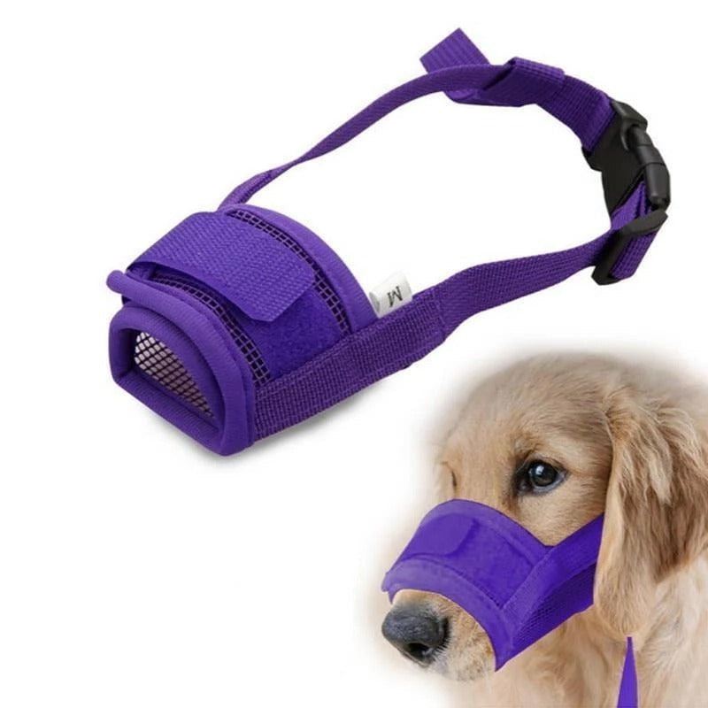 Comfort-Fit Adjustable Canine Muzzle for Safe Walks