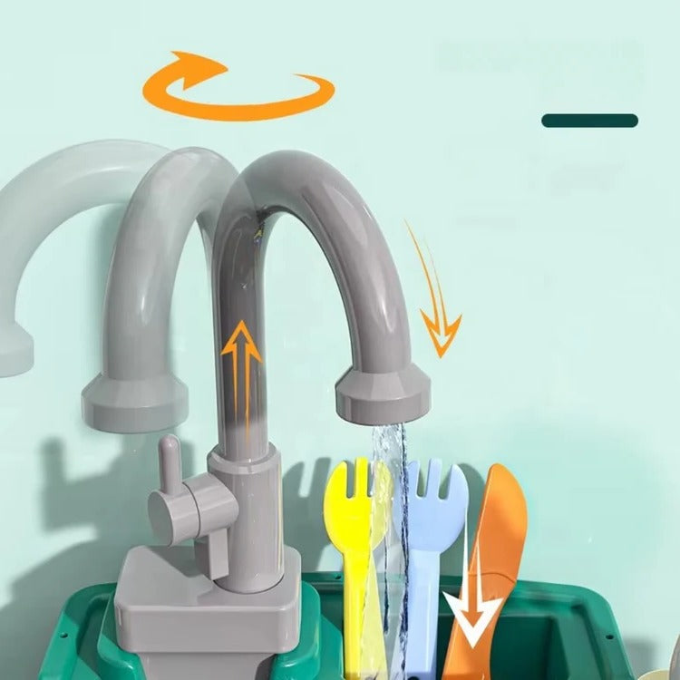 Interactive Cooking Station with Water Play Feature