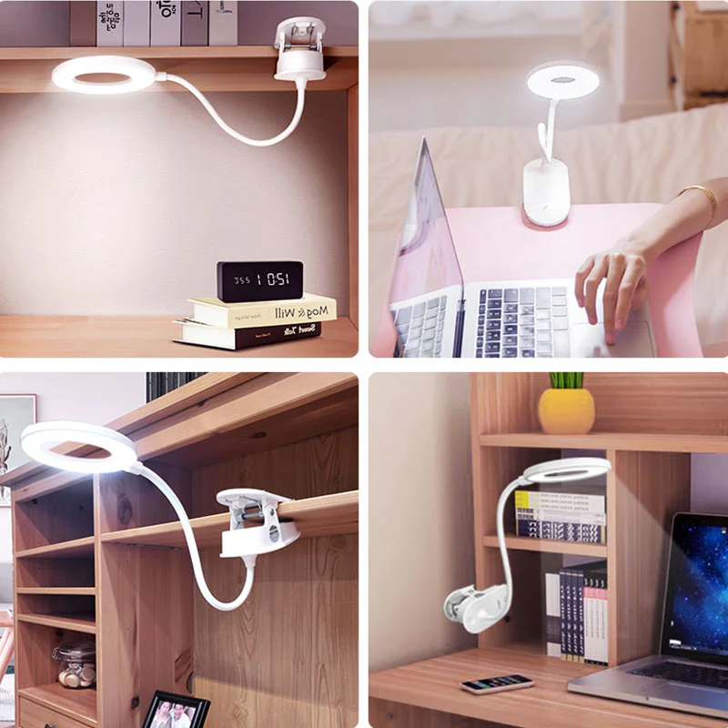 Versatile Rechargeable Clip-On LED Desk Light