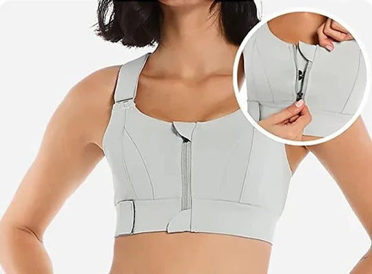 ActiveFit Premium Sports Bra – Front Zip Design for Optimal Support