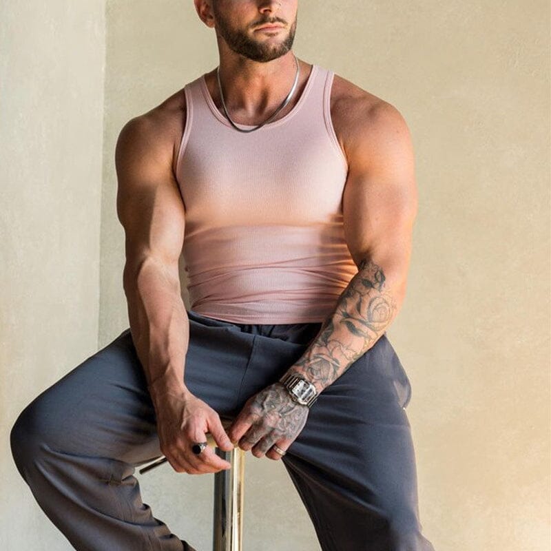 Comfort-First Sleeveless Tee for Men