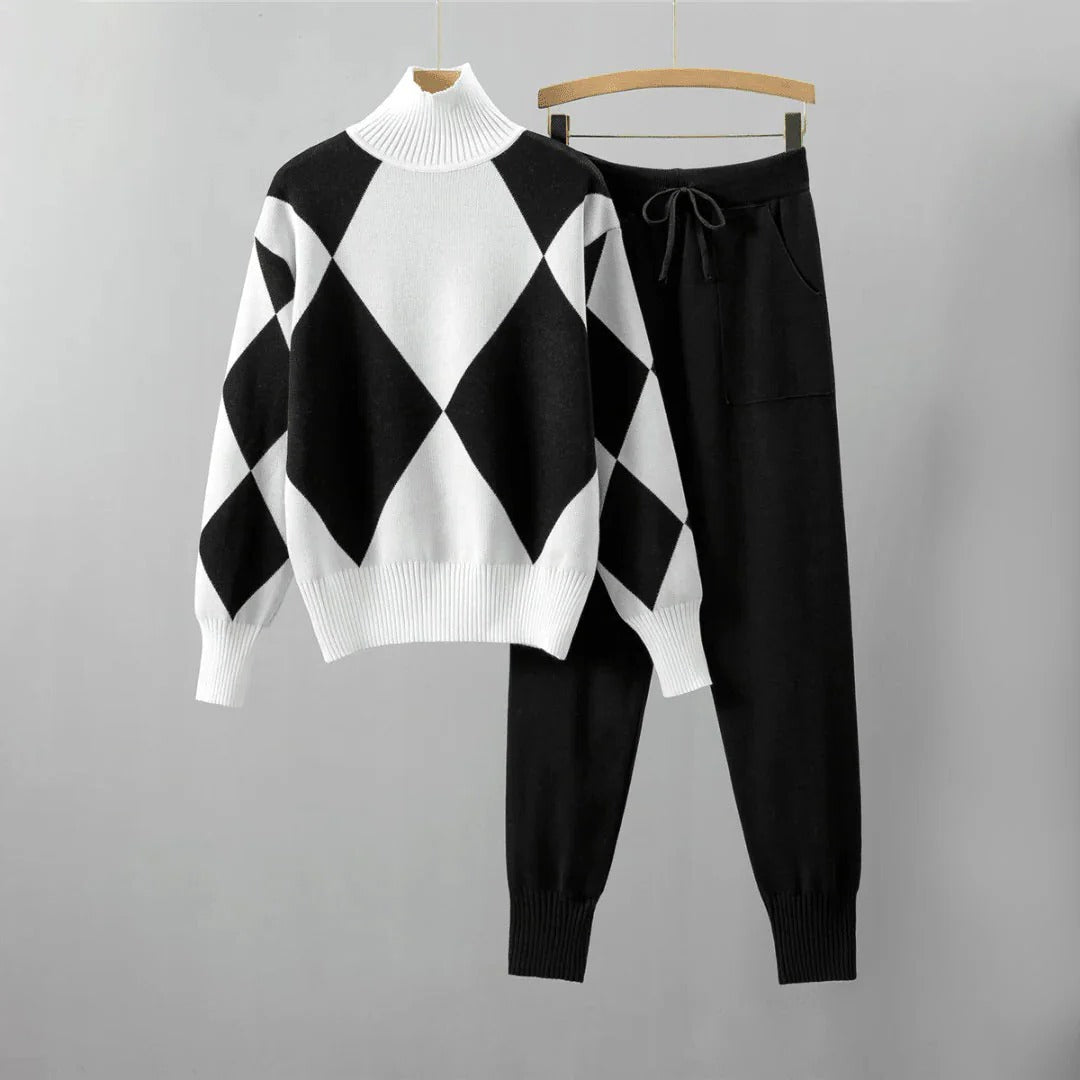 Cozy Chic Sweater and Trousers Ensemble