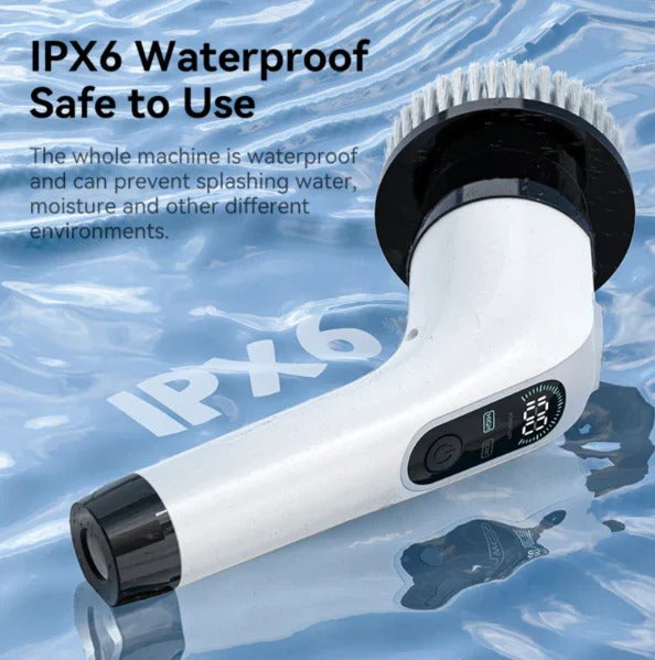 Versatile Cordless Cleaning Scrubber with Rechargeable Battery
