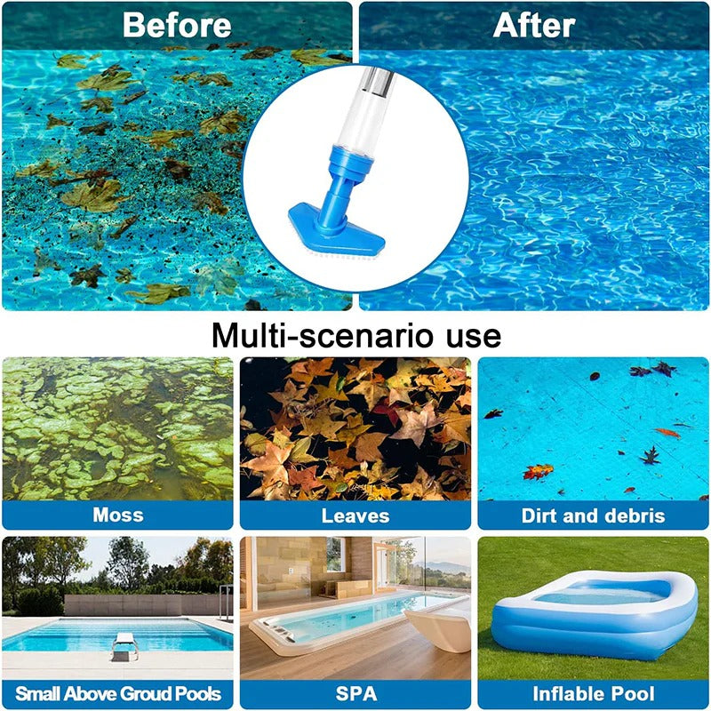 Multi-Function Cordless Pool Cleaner with Rechargeable Battery