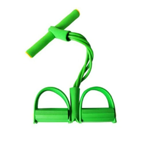 Versatile Resistance Band System with Foot Pedals for Home Fitness