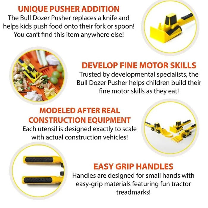 Construction-Themed Kids' Dinnerware Set for Healthy Eating
