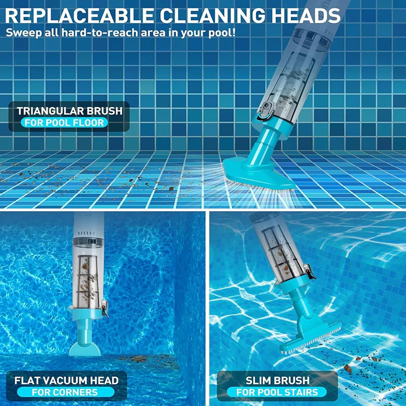 Multi-Function Cordless Pool Cleaner with Rechargeable Battery