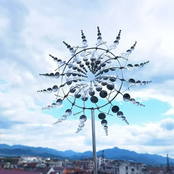 Elegant Dual Motion Garden Wind Spinner for Enchanting Decor
