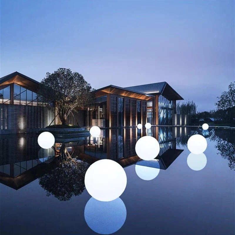 Weather-Resistant LED Sphere Light - 16 Color Options for Outdoor Use
