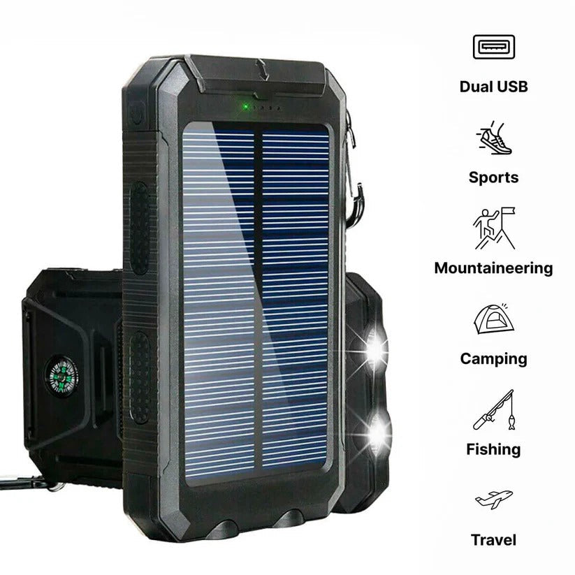 Ultimate 500000mAh Waterproof Solar Power Bank with Dual USB