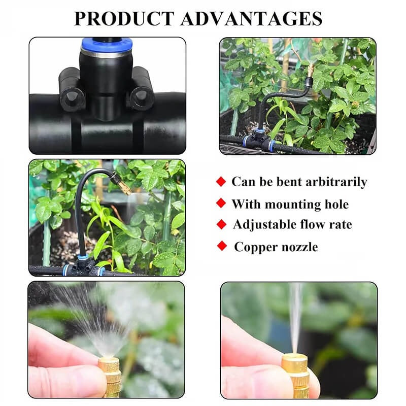 Versatile Garden Irrigation System with Flexible Tubing