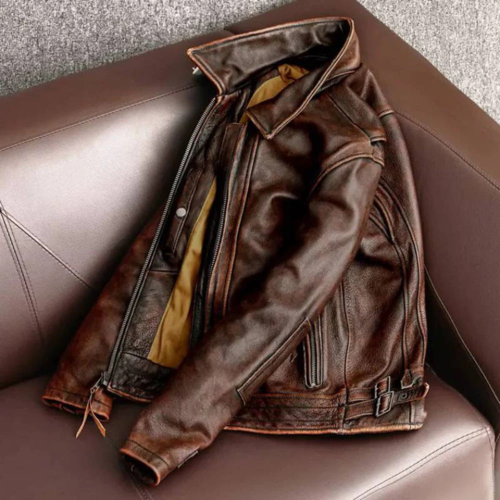 Classic Leather Winter Jacket for Men