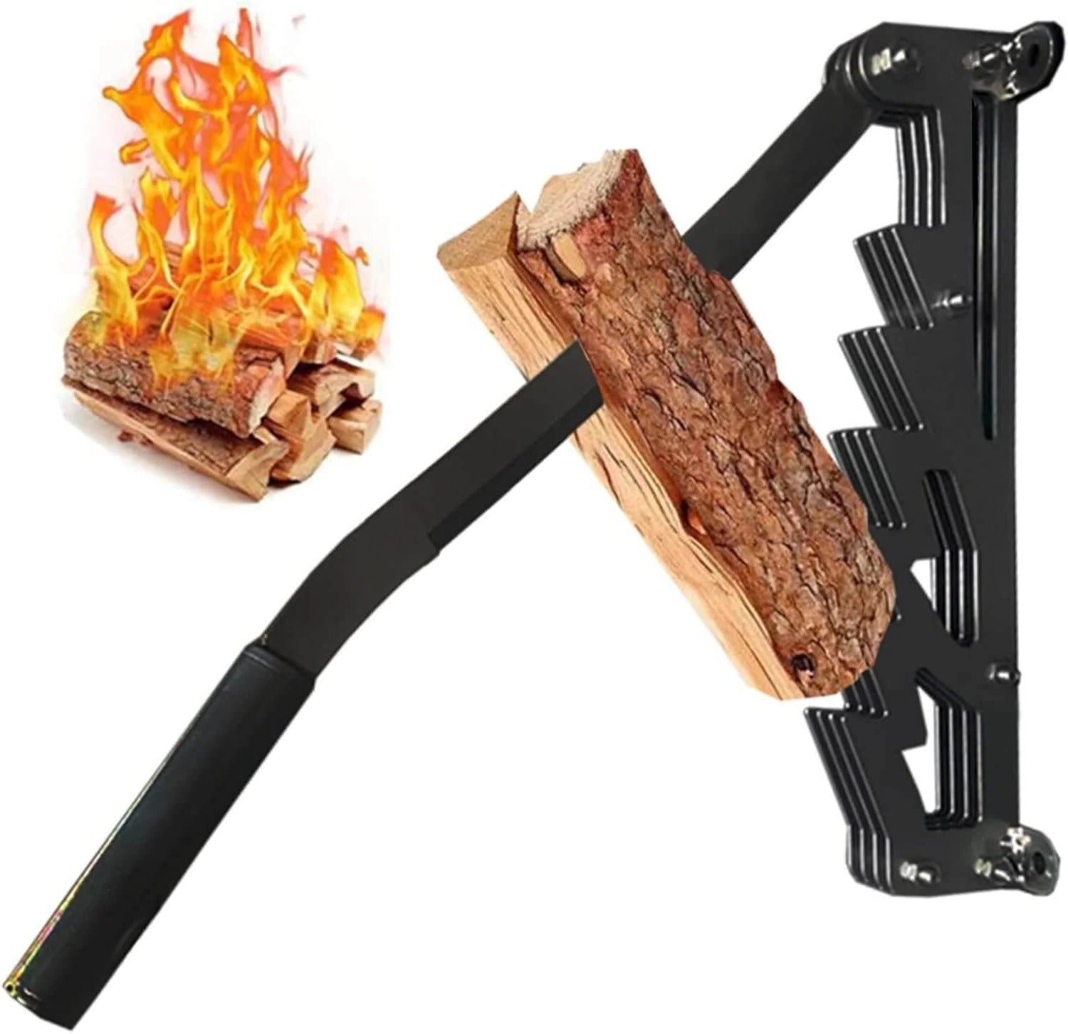 Effortless Wall-Mounted Firewood Chopper for Kindling