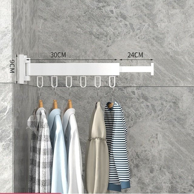 SmartFold Adjustable Drying Rack - Wall-Mounted Clothes Organizer