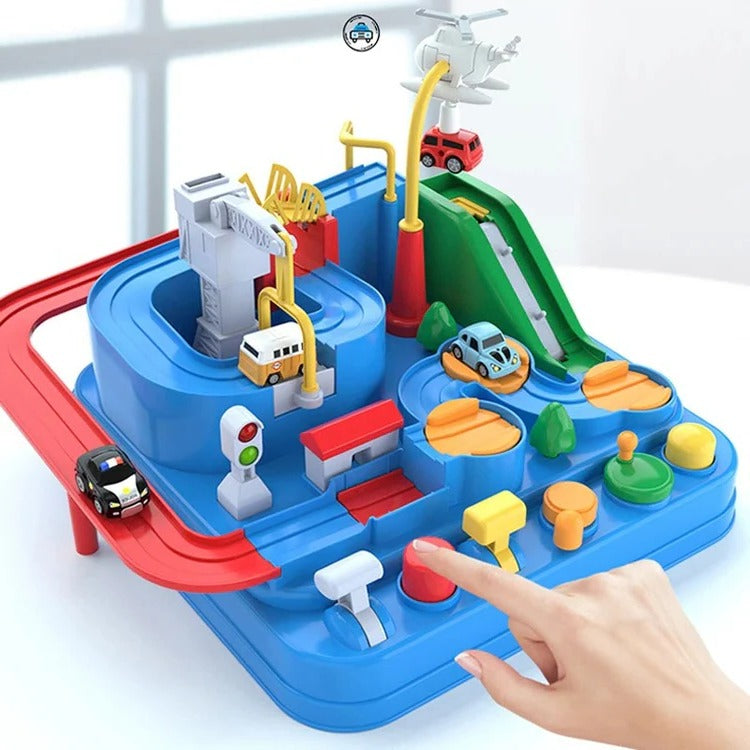 Interactive Mechanical Vehicle Track Playset for Kids