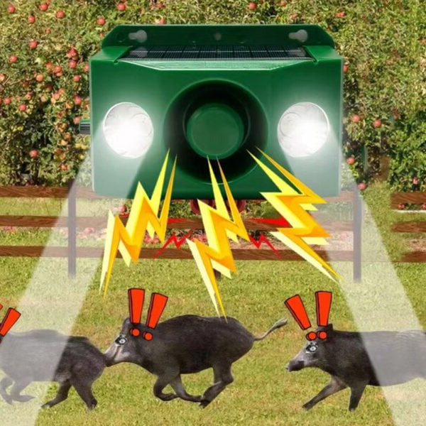 EcoGuard Solar Animal Deterrent Lights with Alarm System