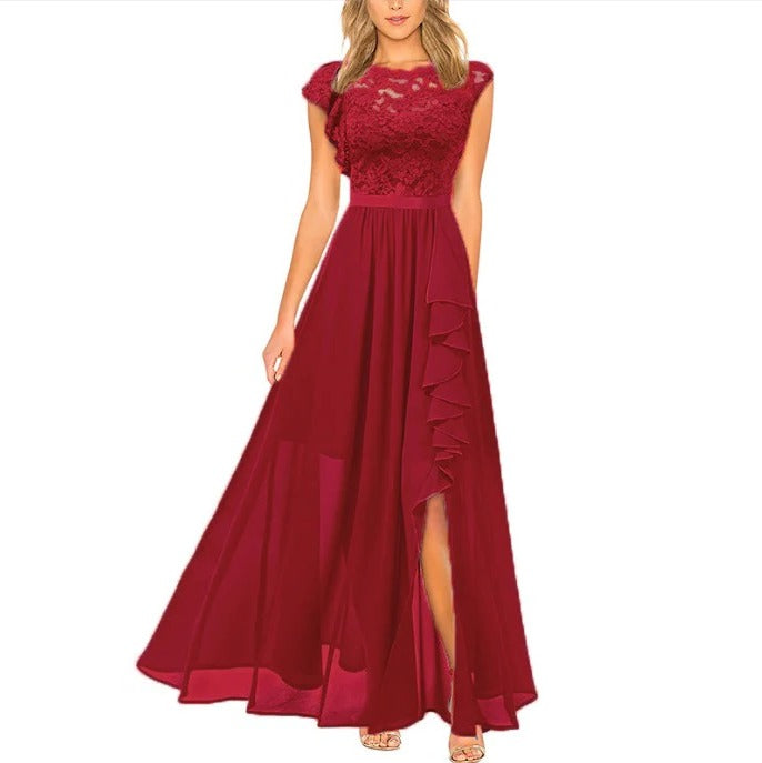 Chic Maxi Dress for Women with Lace Accents