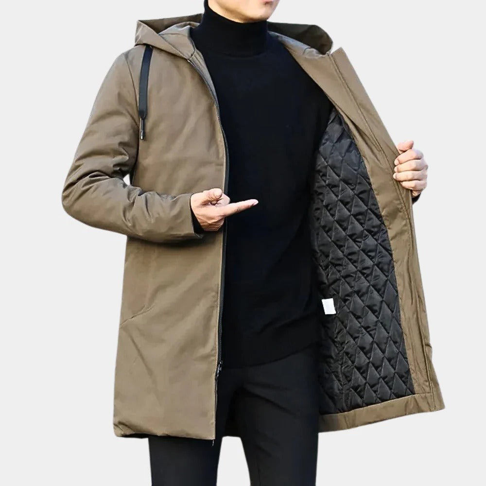 Sophisticated Long Coat for Men - Year-Round Style