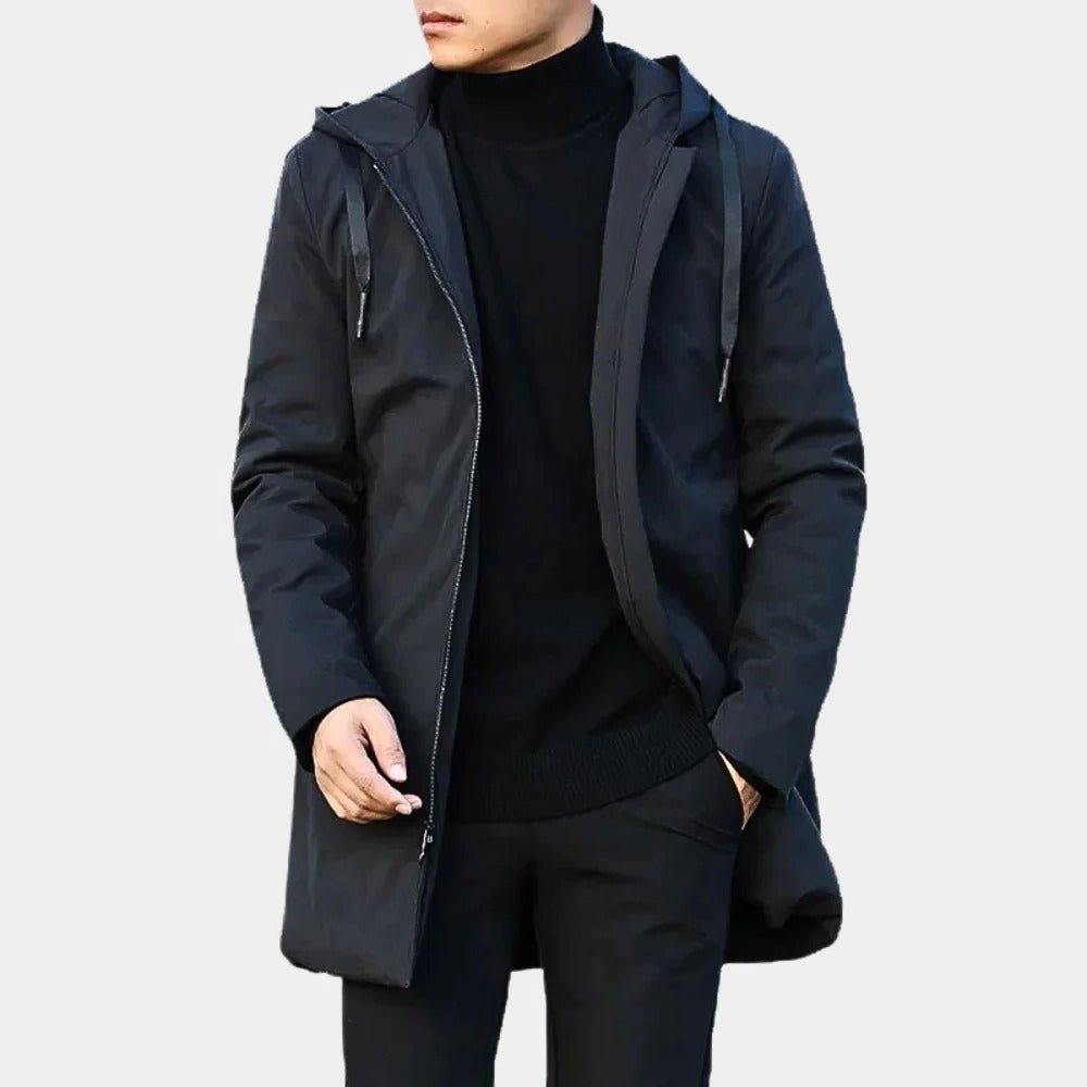 Sophisticated Long Coat for Men - Year-Round Style
