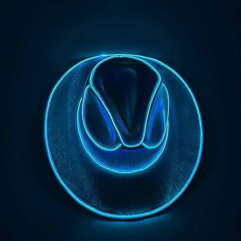 Illuminated Western Hat for Festive Occasions
