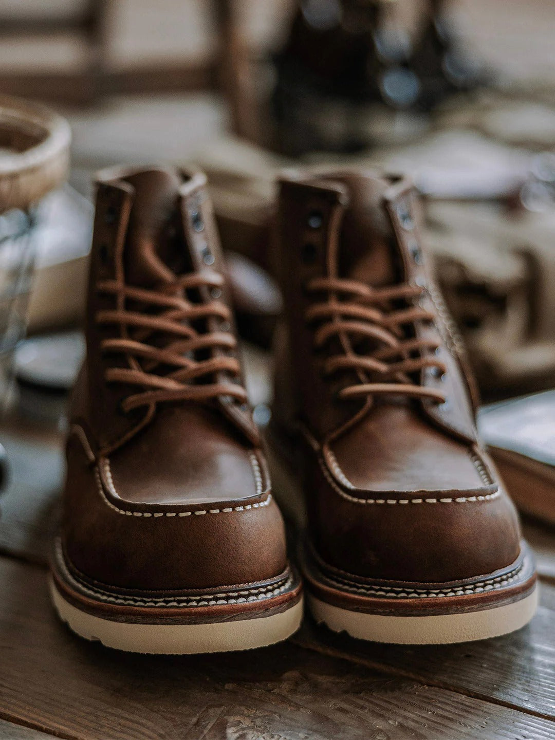Durable Full Grain Leather Work Boots for Men