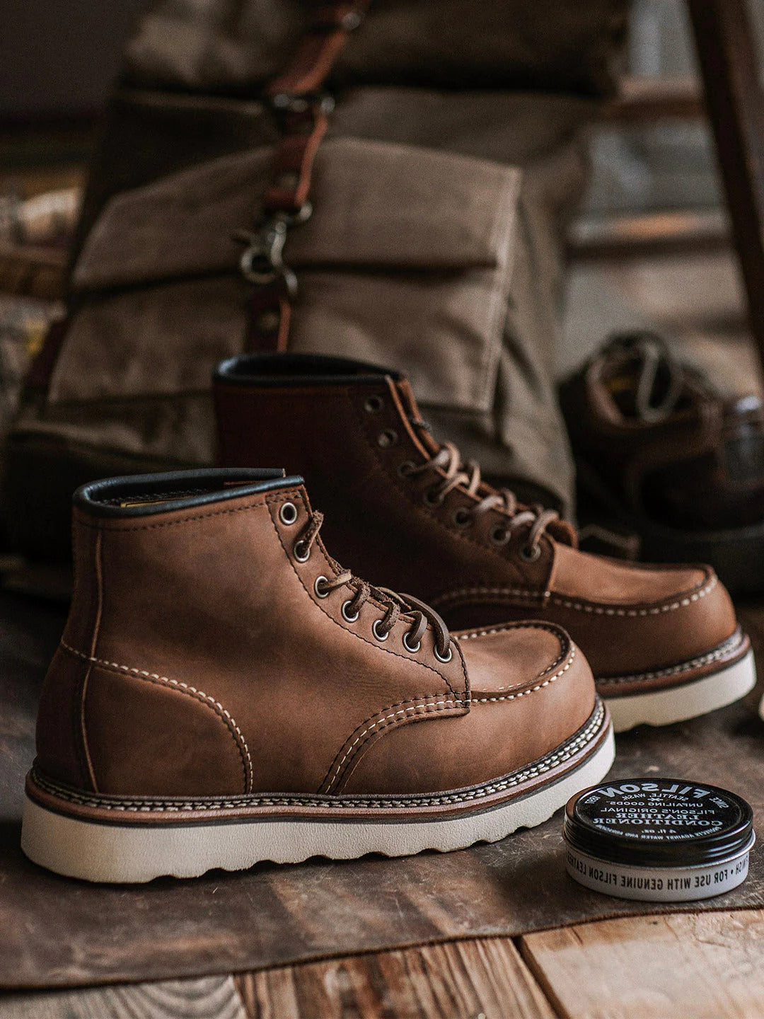 Durable Full Grain Leather Work Boots for Men