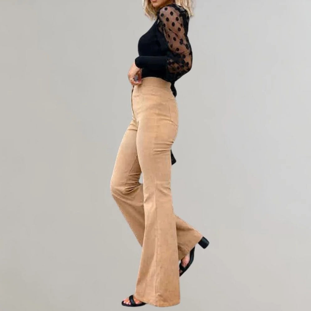 Chic Wide-Leg Corduroy Trousers for Effortless Style