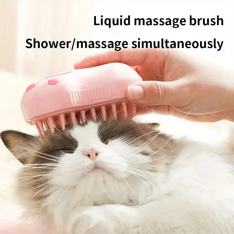Steam-Infused Grooming Brush for Dogs