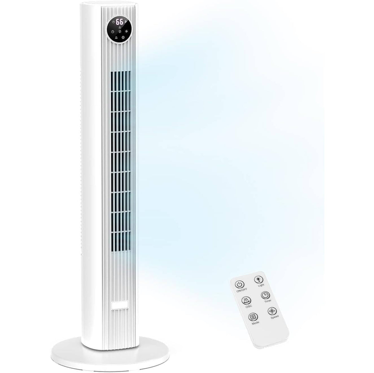 BreezeSmart 35-Inch Oscillating Tower Fan – Silent, Efficient Airflow with Remote Control, 4 Modes, 12-Hour Timer & 90° Oscillation