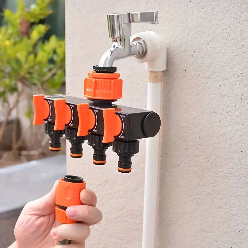4-Port Garden Hose Connector for Efficient Watering