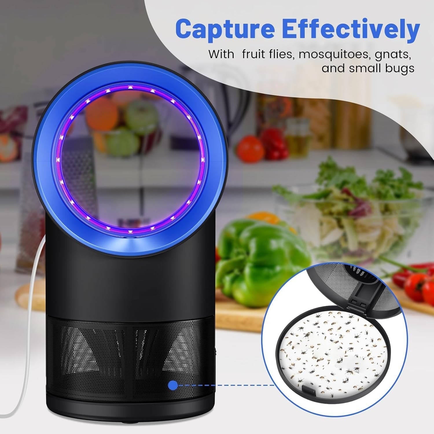EcoCatch Indoor Insect Trap – USB-Powered Fly & Gnat Remover