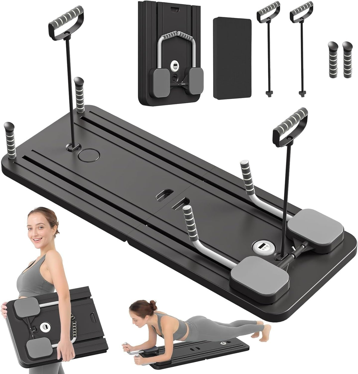 Compact Pilates Reformer Workout Station