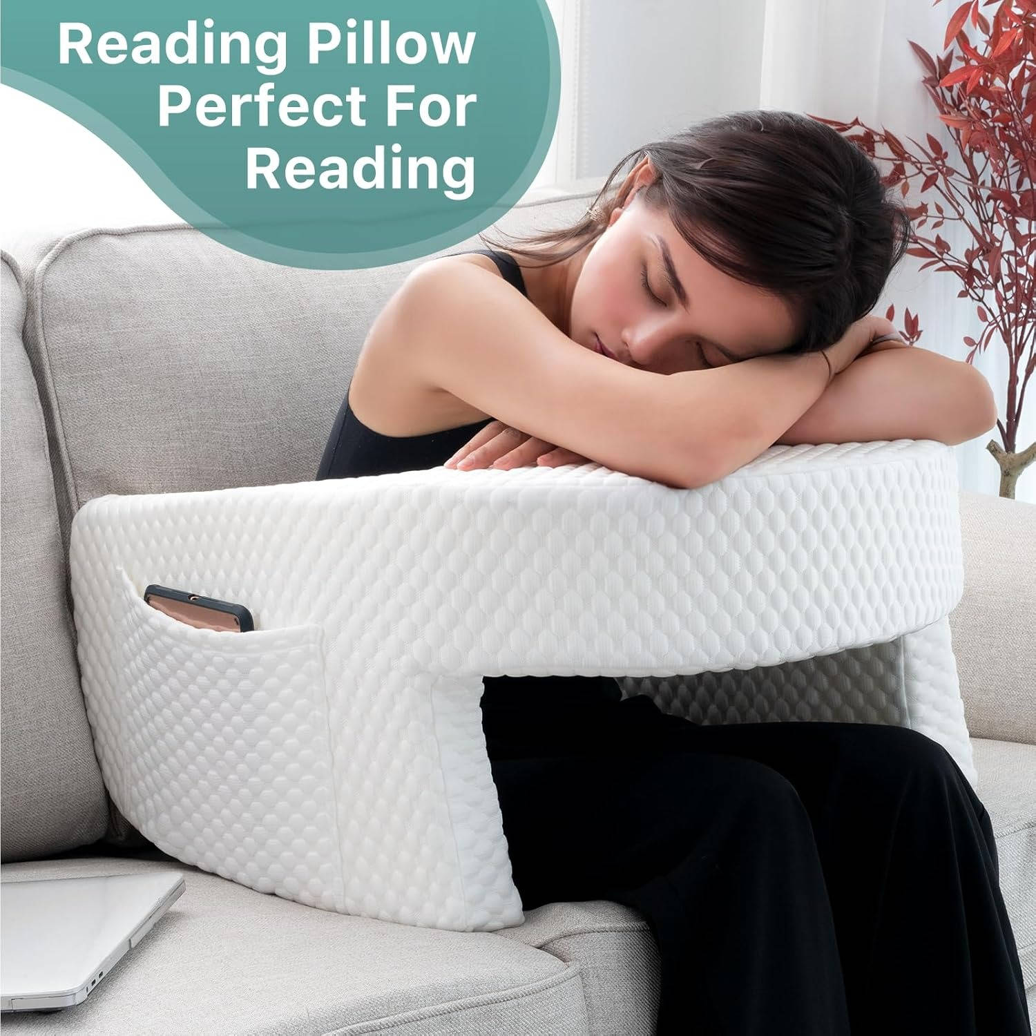Cozy Support Pillow for Relaxation and Reading