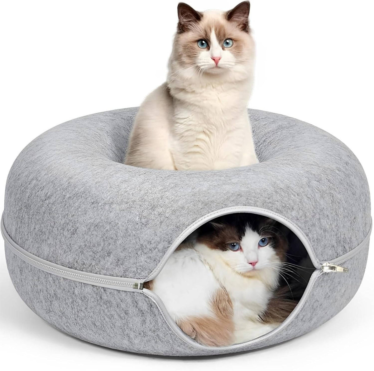 Cozy Cat Hideaway Bed with Dual Nest Design