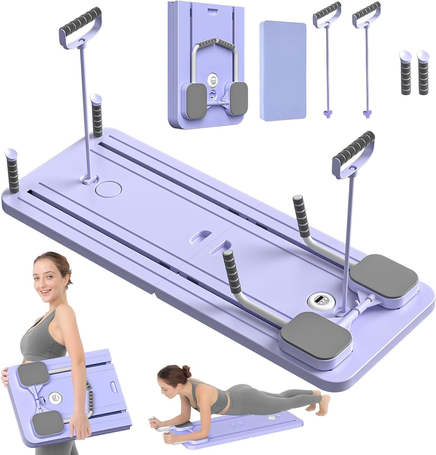 Compact Pilates Reformer Workout Station
