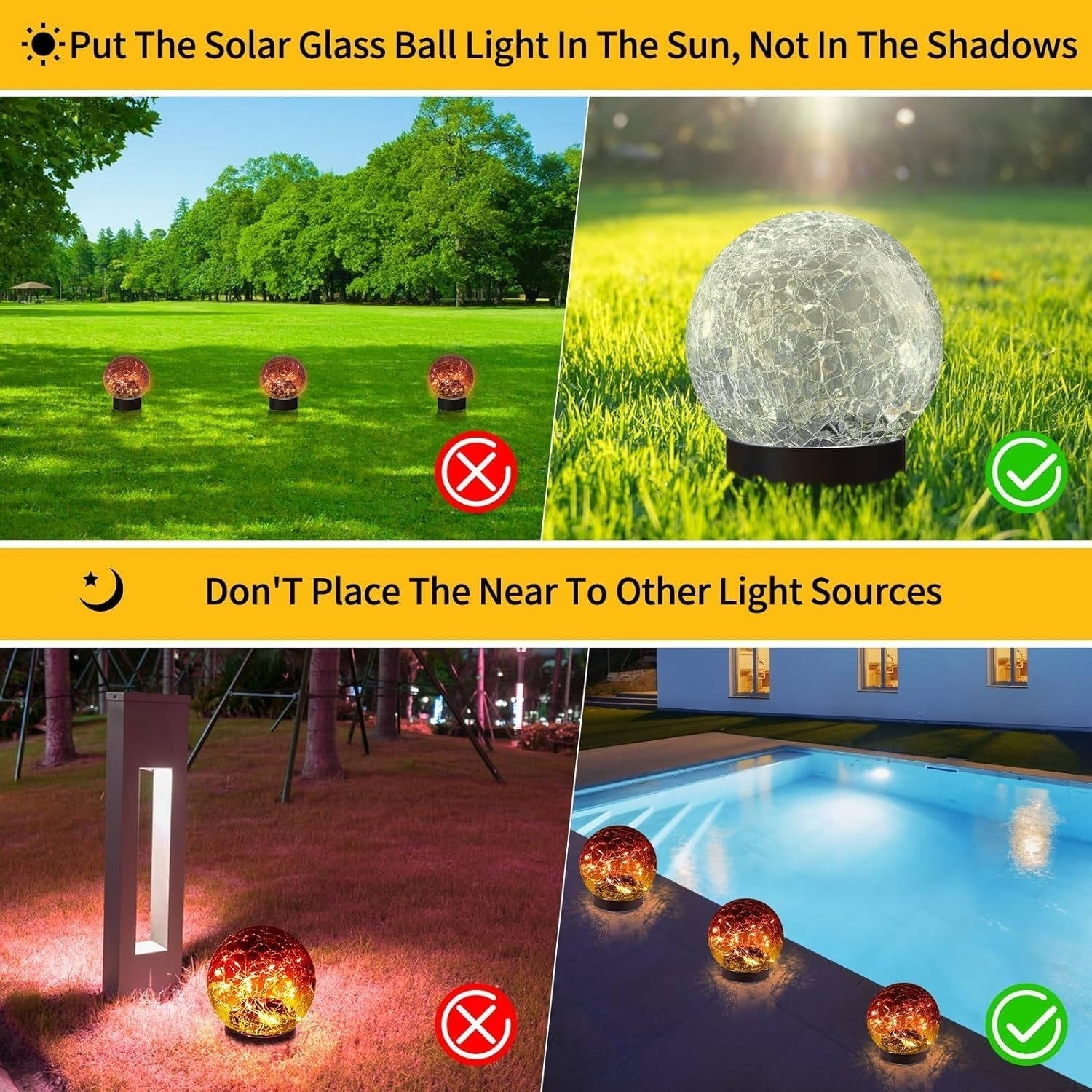 Radiant Solar Pathway Lights – Stunning Glass Globe Design with 20 LEDs