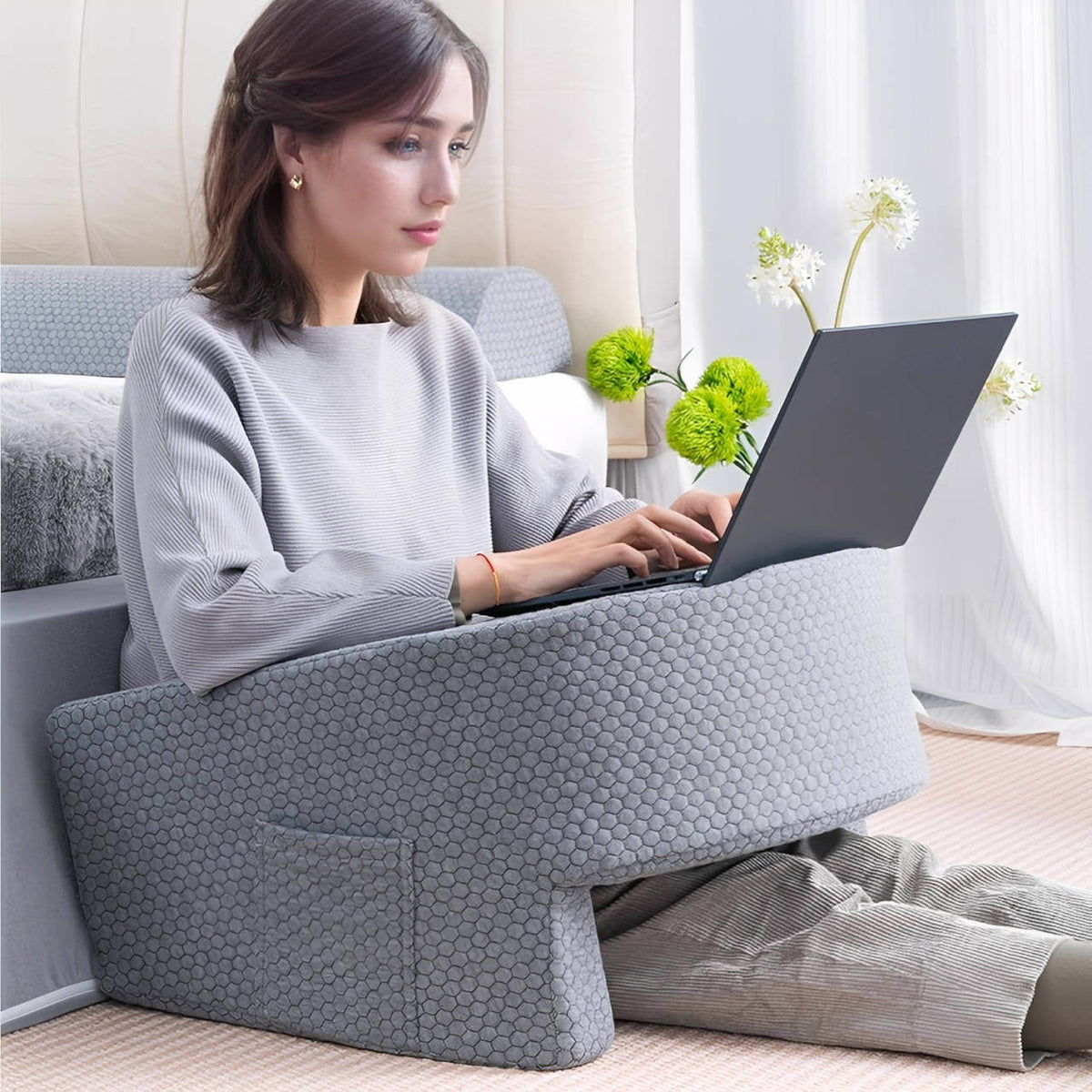 Cozy Support Pillow for Relaxation and Reading