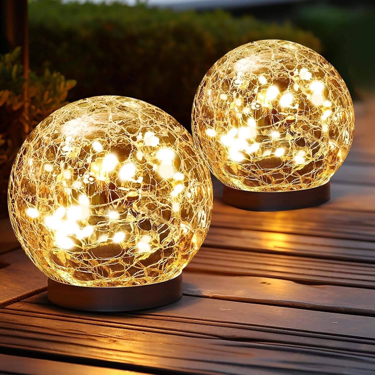 Radiant Solar Pathway Lights – Stunning Glass Globe Design with 20 LEDs