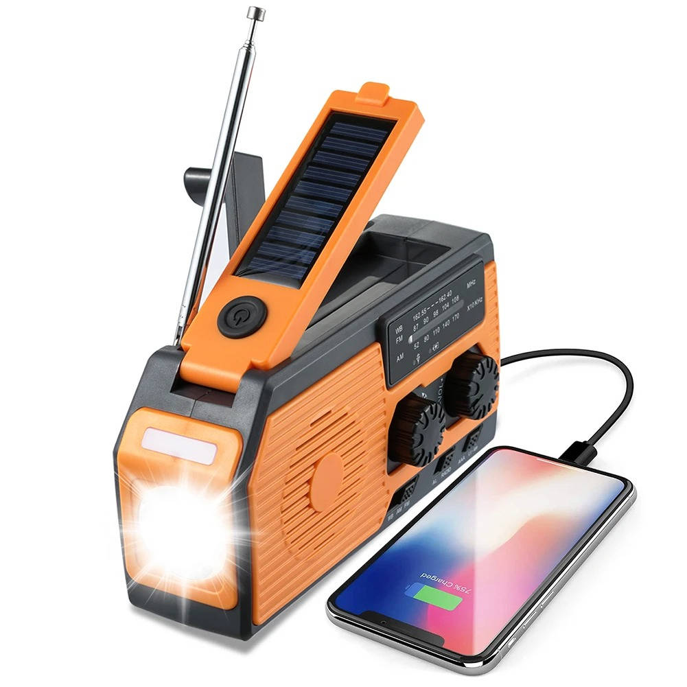 All-Weather Hand-Crank Emergency Radio with Solar Power