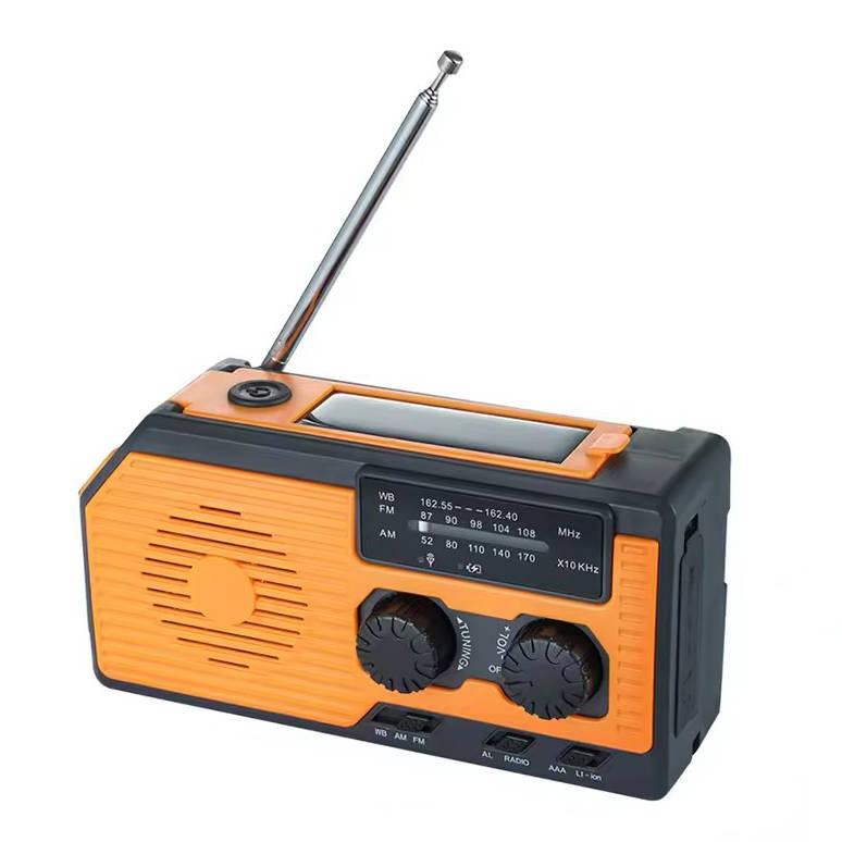All-Weather Hand-Crank Emergency Radio with Solar Power
