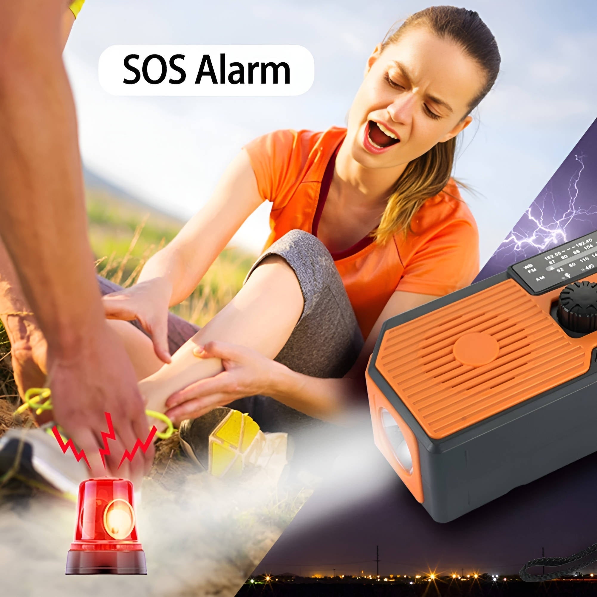 All-Weather Hand-Crank Emergency Radio with Solar Power