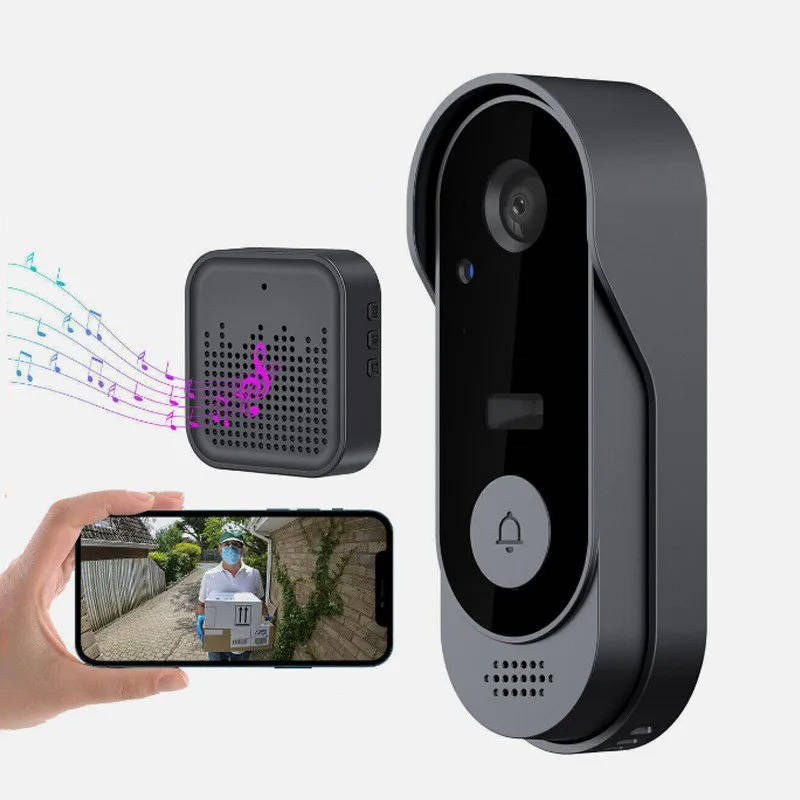 Smart Wireless Video Doorbell – No Fees, Full HD View