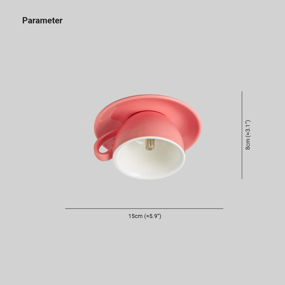 Morandi Coffee Cup Ceiling Fixture – Ceramic Design